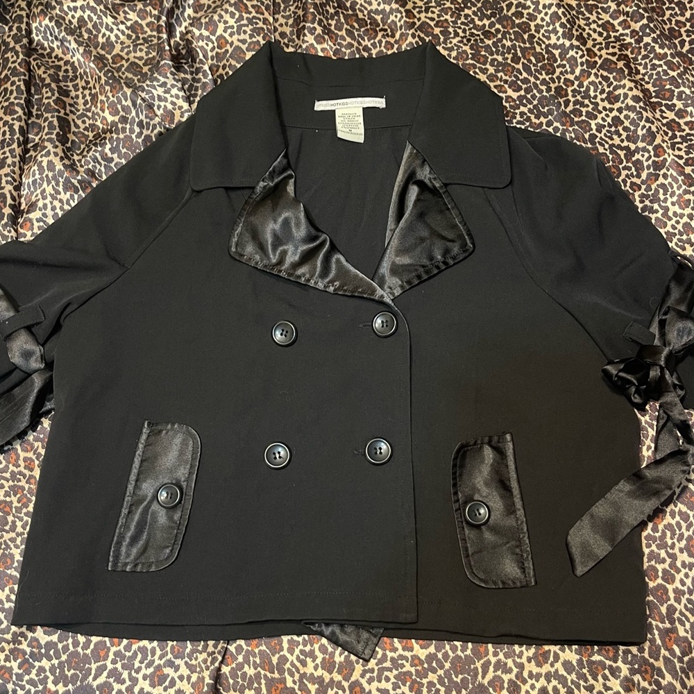 Y2k Hot Kiss Short Sleeve Button Jacket